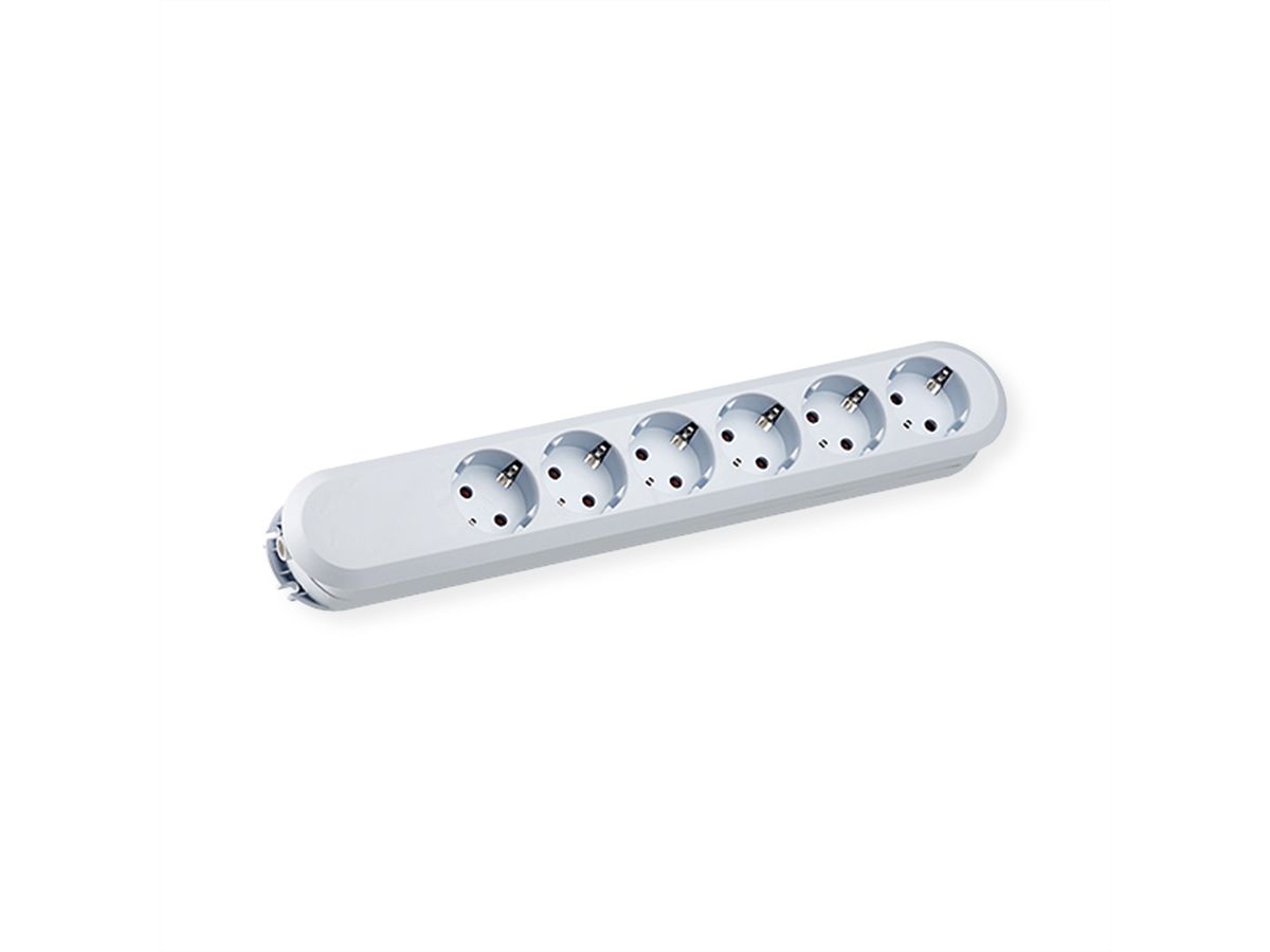 BACHMANN SMART Steckdosenleiste 6x Schutzkontakt, ohne Kabel, weiß