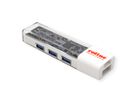 ROLINE Mobiler USB 3.2 Gen 1 Hub, 4fach, Typ A+C Anschlusskabel