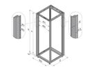 SCHROFF GESTELL HD-U 38HE 553B1000T RAL7021
