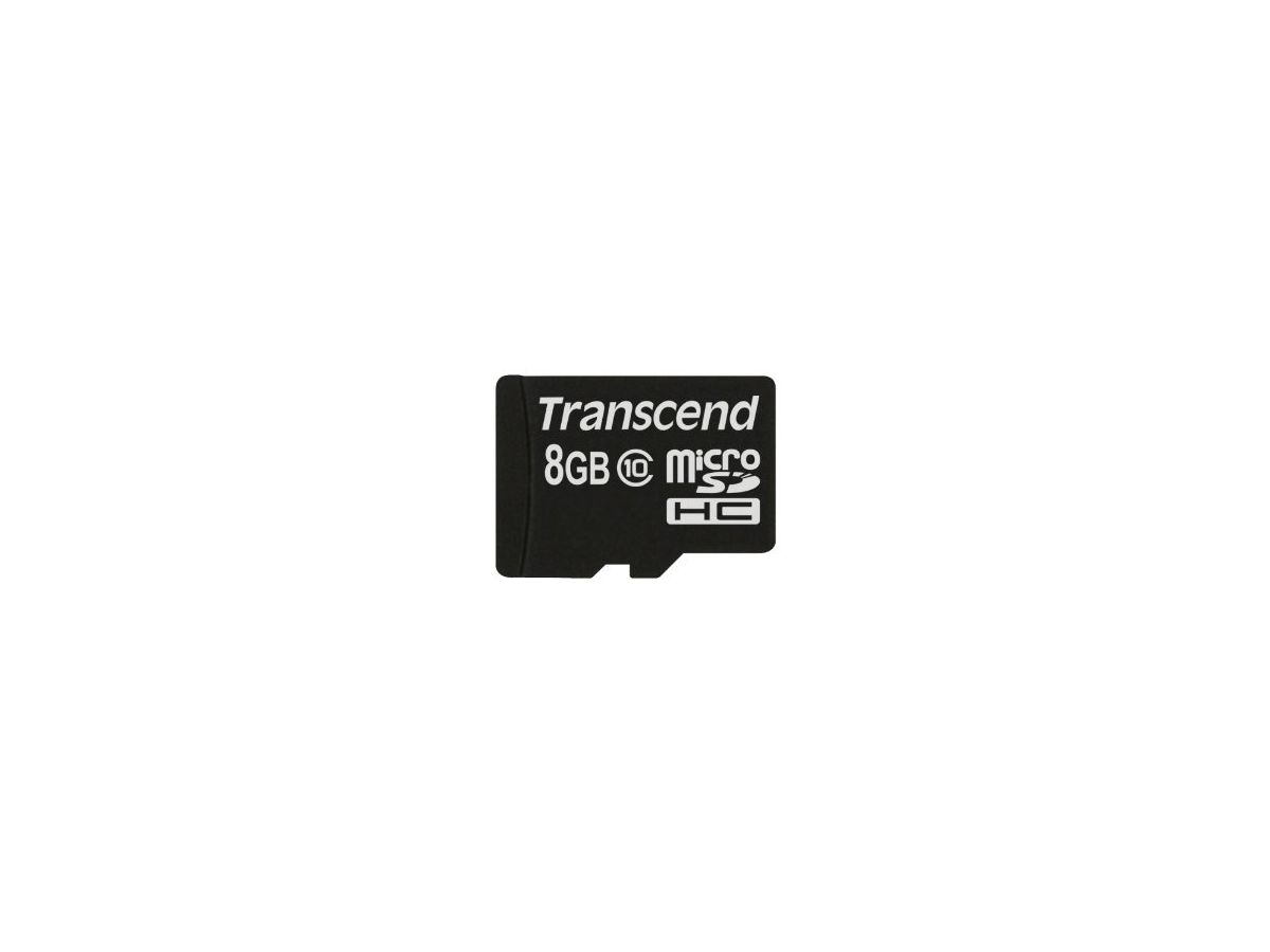 Transcend TS8GUSDC10 8GB MicroSDHC Klasse 10 Speicherkarte