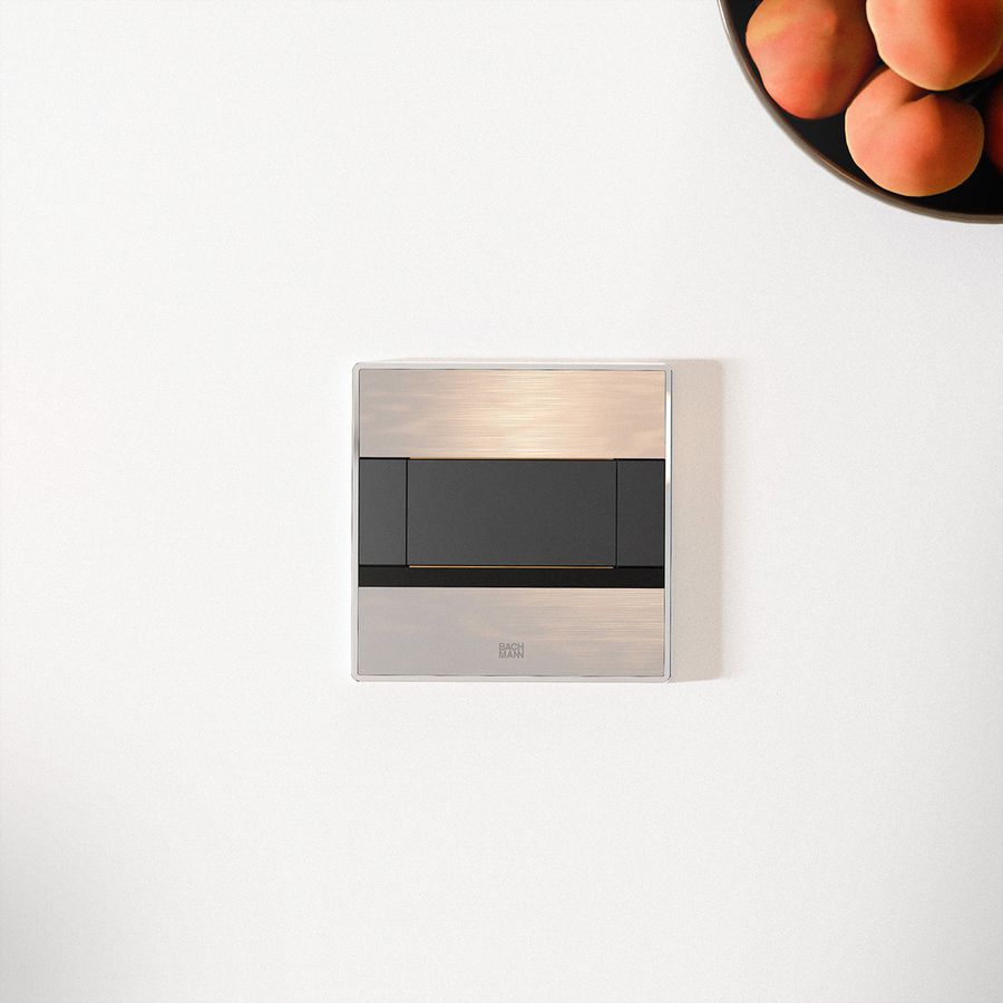 BACHMANN SENSE Edelstahl-Optik 2xCEE7/3, L=2,0m AEH