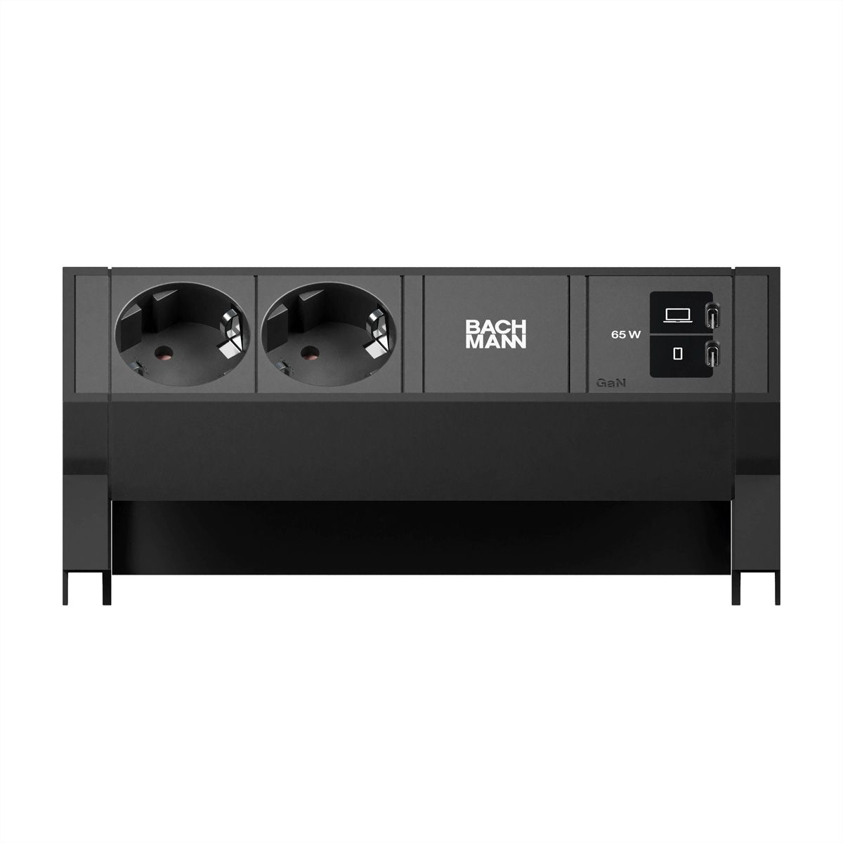 BACHMANN DESK2 2xCEE7/3 1xUSB C/C 65W, L=0,2m RAL9005