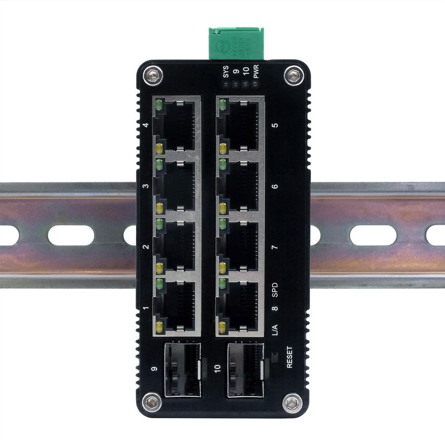 EXSYS EX-62035M-SFP 10-Port Industrial Gigabit Mini Switch, Web Managed