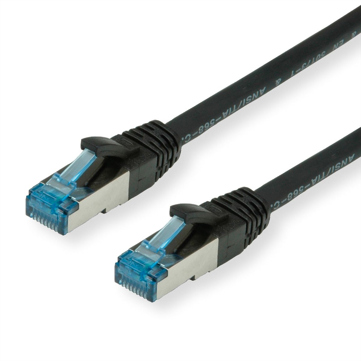 VALUE Patchkabel Kat.6A (Class EA) S/FTP (PiMF), LSOH, schwarz, 1 