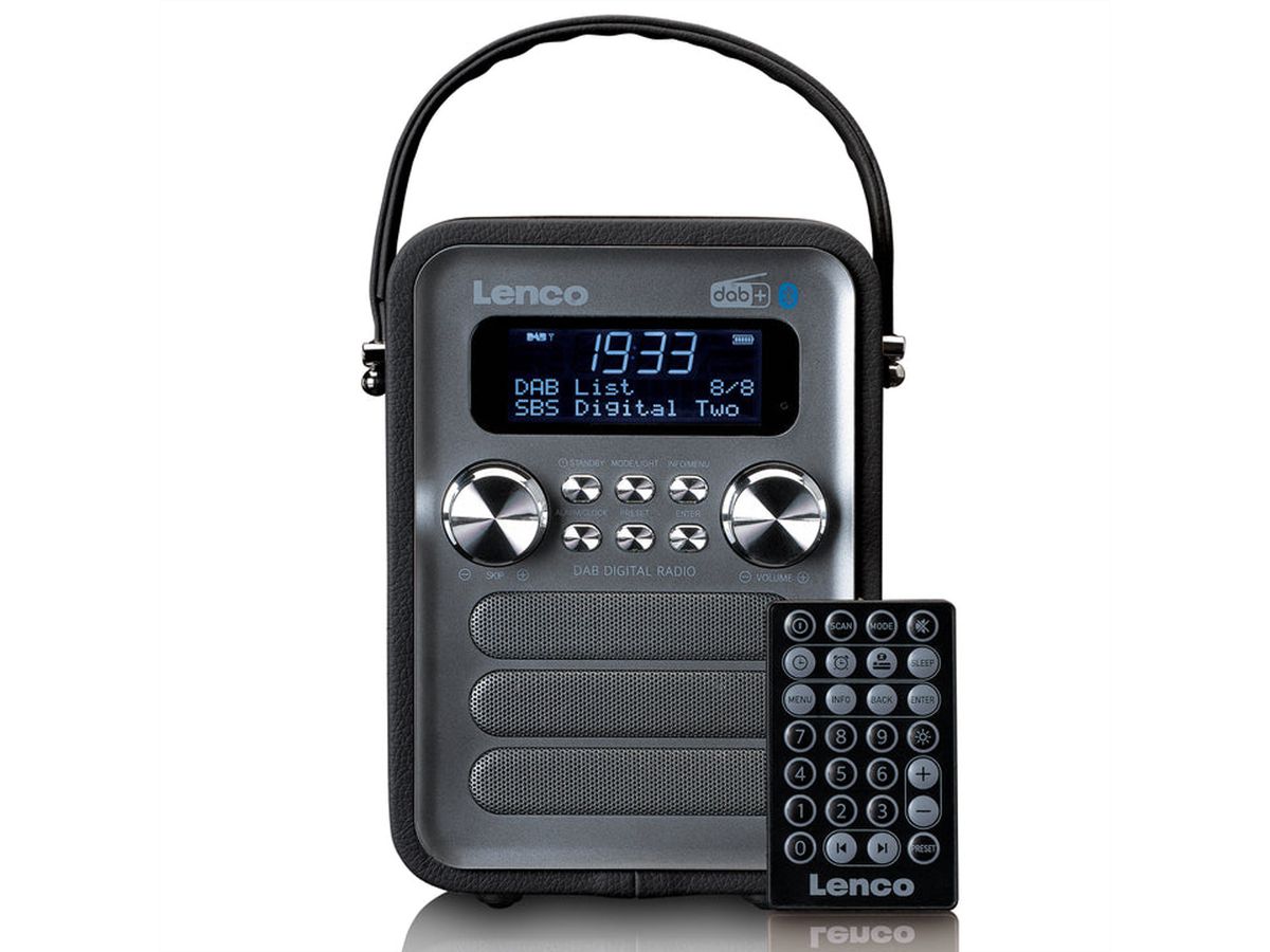 Lenco DAB+ Radio PDR-051BKSI, BT, USB, SD, RC, aufladbare batterie