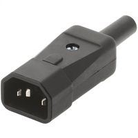 BACHMANN Kaltgerätestecker IEC320 C14 10A/250VAC, Schraubanschluß, schwarz