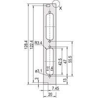 SCHROFF Frontplatten für D-Sub Steckverbinder - TEILFRONTPL.3HE 4TE 2X25 DC