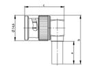 TELEGÄRTNER BNC-Winkelstecker 50 Ohm, für RG-58C/U