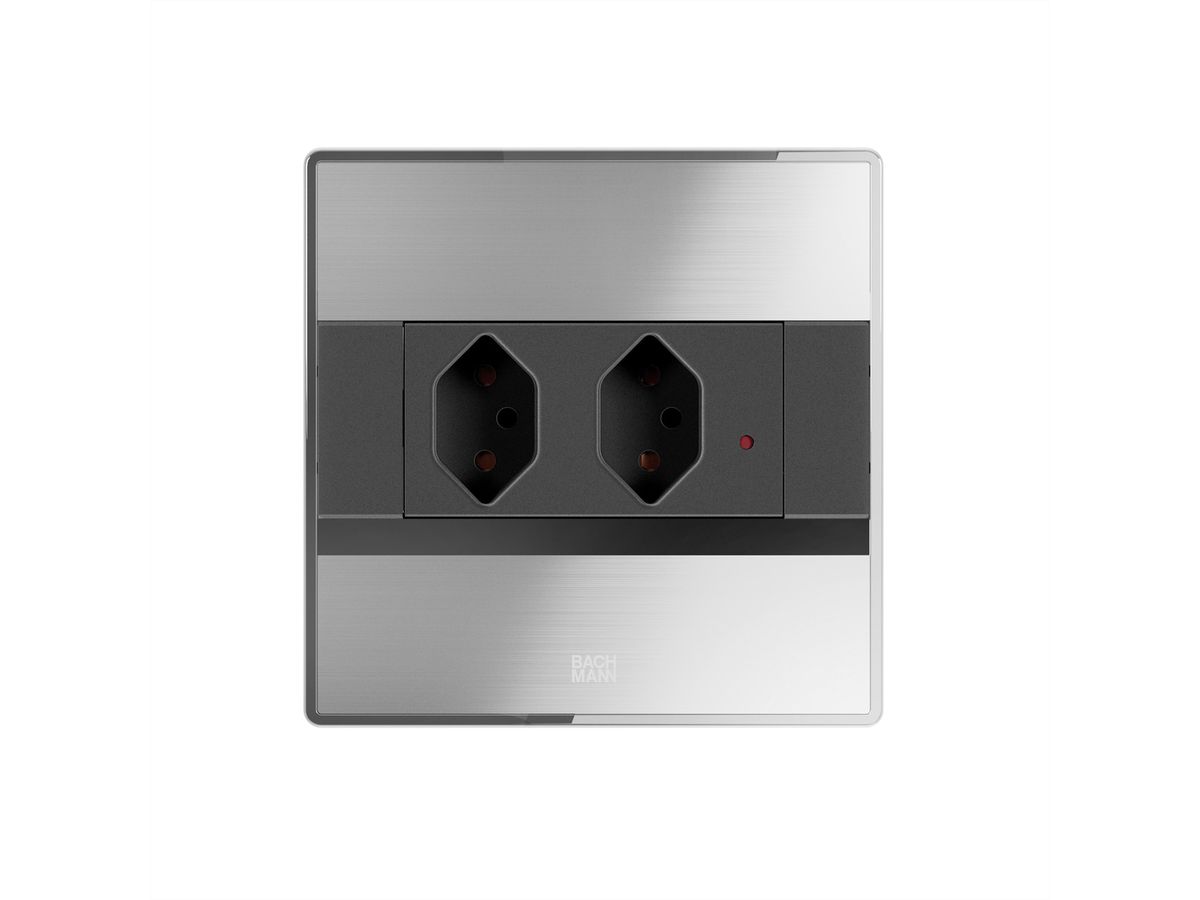 BACHMANN SENSE Edelstahl-Optik 2x CH T13, L=2,0m AEH