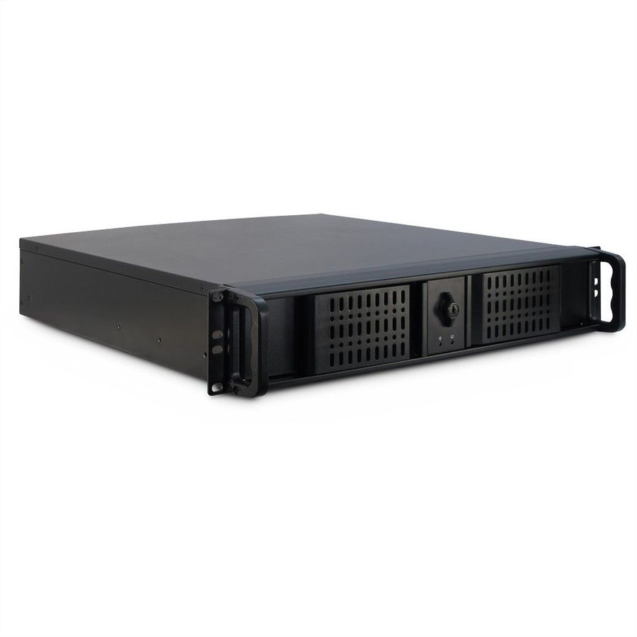 19" Servergehäuse 2U-2098-SK, 2HE, kurz, schwarz