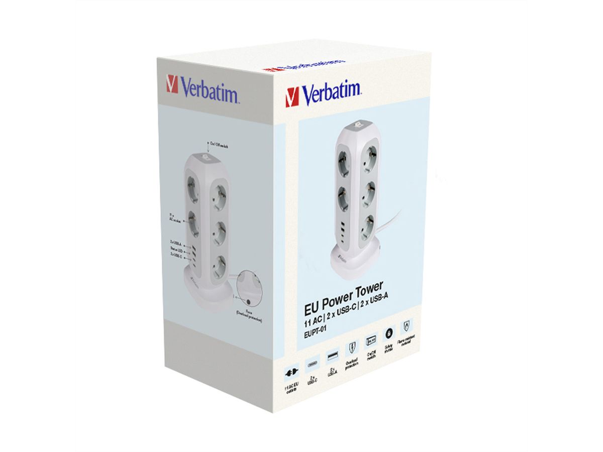VERBATIM Steckdosen Tower EUPT-01