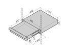 SCHROFF 19"-Schubfach - SCHUBFACH 19" 2HE ELOX.