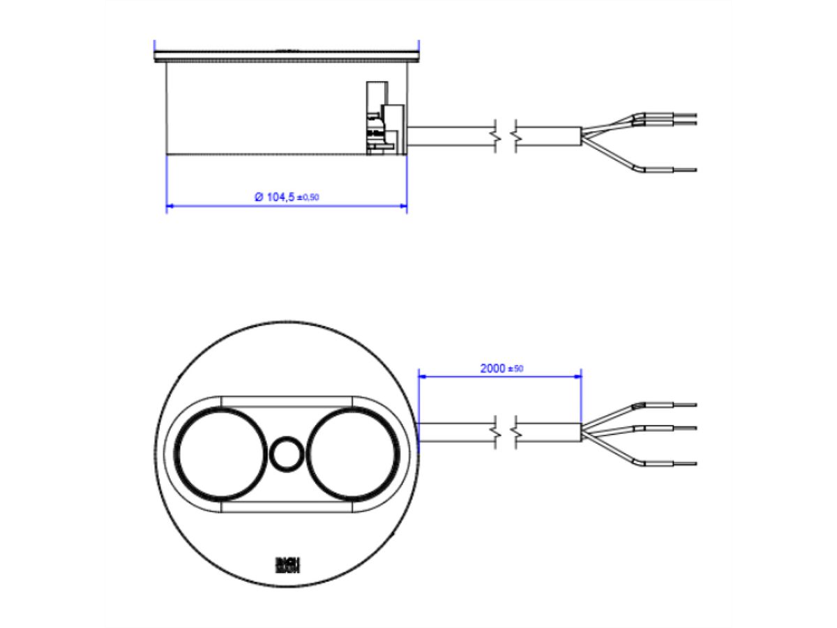 BACHMANN TWIST 2 2xCEE7/3 2,0m AEH RAL9010 30GE rund