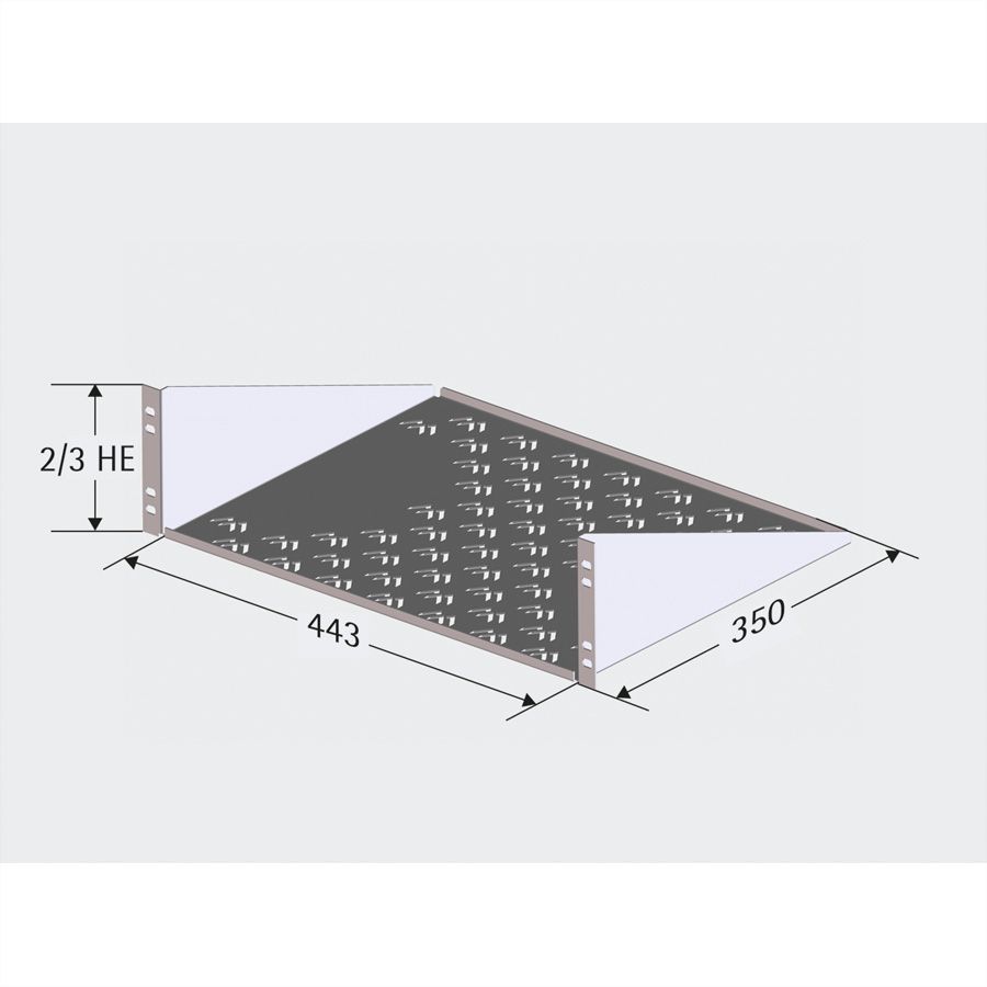 Fachboden 3 HE (BxT) 443x350mm, max. 15kg