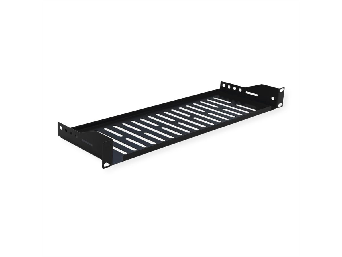 VALUE 19"-Geräteträger 1 HE, T: 150mm, max. 10 kg, U-Form, schwarz