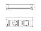 BACHMANN POWER FRAME Small 1x Schutzkontakt 1x USB Charger 1x ABD