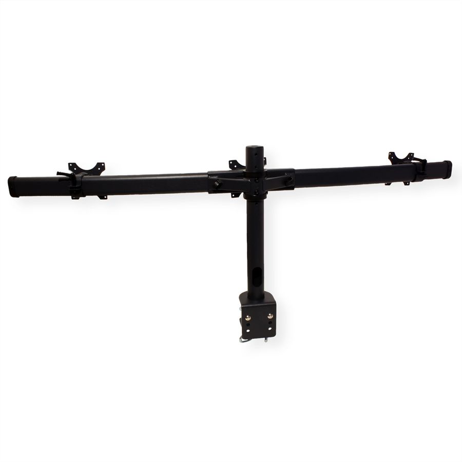 VALUE LCD-Triple-Arm Trägerstange, schwarz, Tischmontage, bis 3x 8 kg