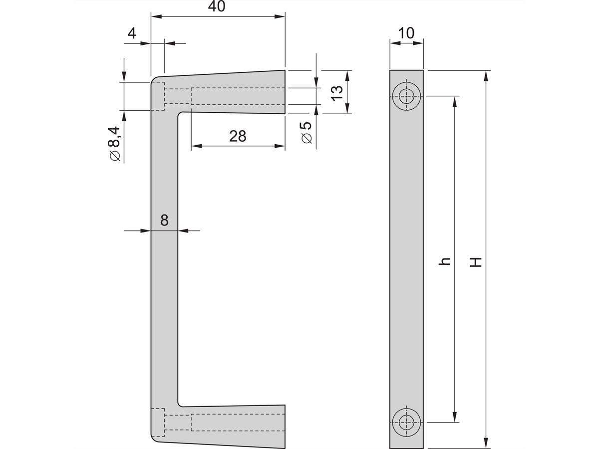 SCHROFF Frontgriffe - FRONTGRIFFE 3HE MULTIPAC(2X)