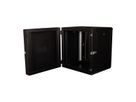 ROLINE 19-Zoll Wandgehäuse Pro 12 HE, 600x600 BxT zweiteilig schwenkbar schwarz