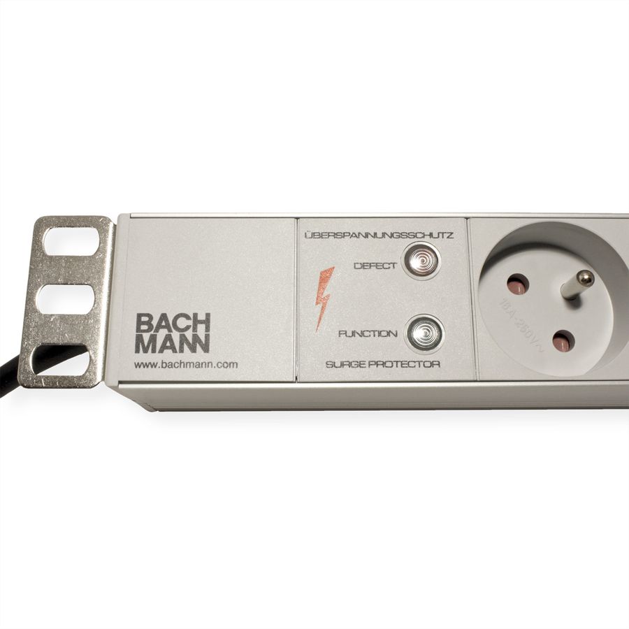 BACHMANN 19"-Steckdosenleiste 1HE 8xUTE 1xSPD