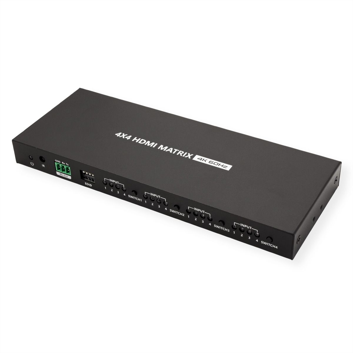 VALUE 4K HDMI Matrix Switch, 4 x 4, mit Fernbedienung