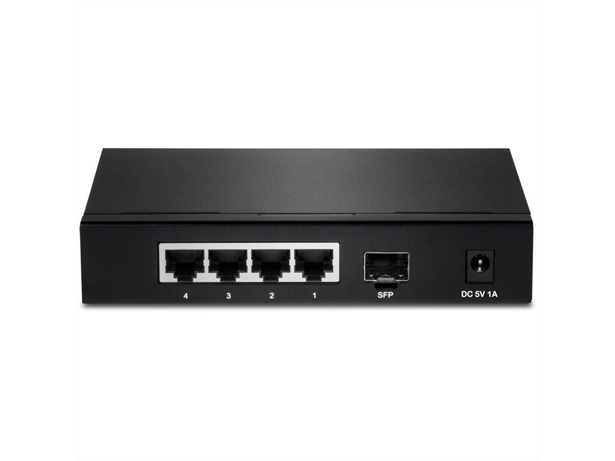 TRENDnet TEG-S51SFP Gigabit Ethernet (10/100/1000) Schwarz Netzwerk Switch