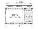 SCHROFF Abdeckblech für Anschraubung an die Seitenwand - ABDECKBLECH EMC 63TE 235T 2ST