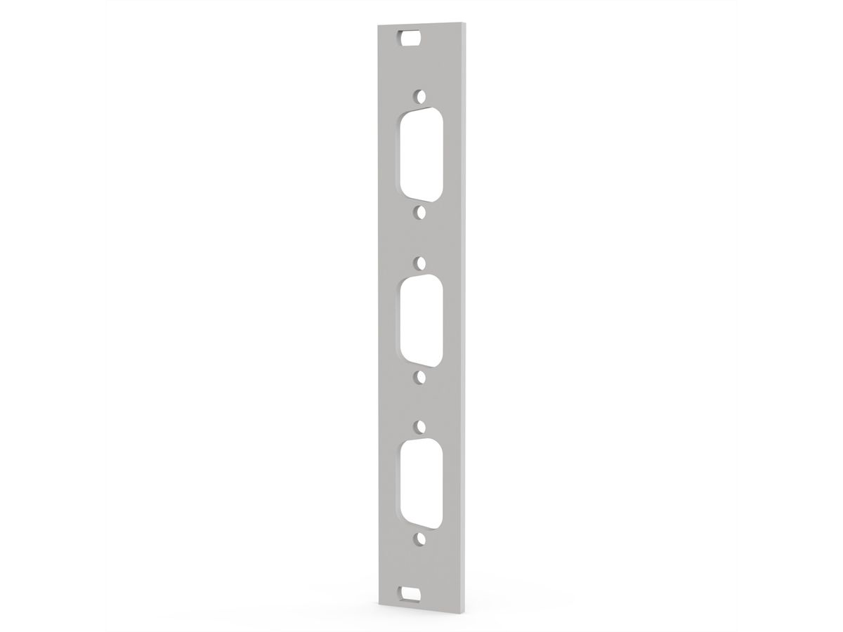 SCHROFF Frontplatte SUB-D Ausbruch - TEILFRONTPL.3HE 4TE 3X9 DC