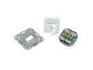 TELEGÄRTNER Dose AMJ45 UP/50 2x RJ-45 Kat.6 (Class E), alpinweiss
