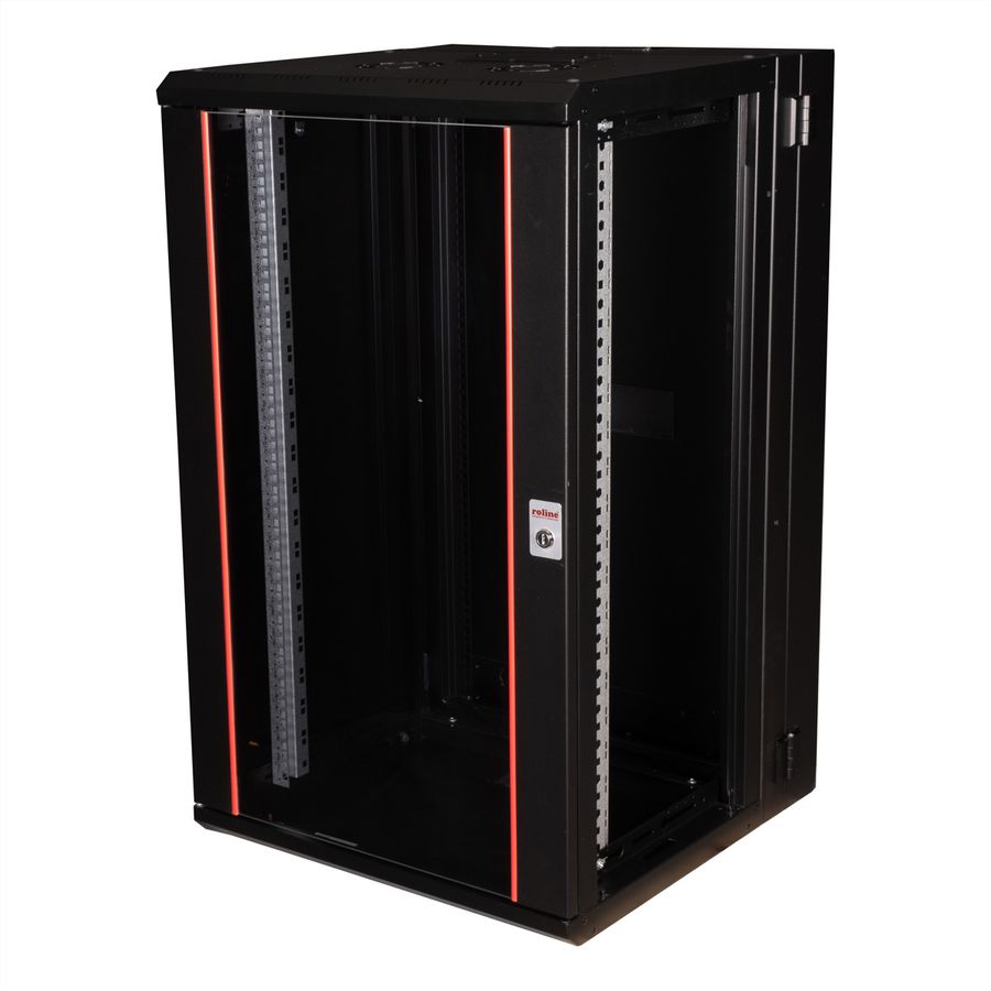 ROLINE 19-Zoll Wandgehäuse Pro 20 HE, 600x600 BxT zweiteilig schwenkbar schwarz