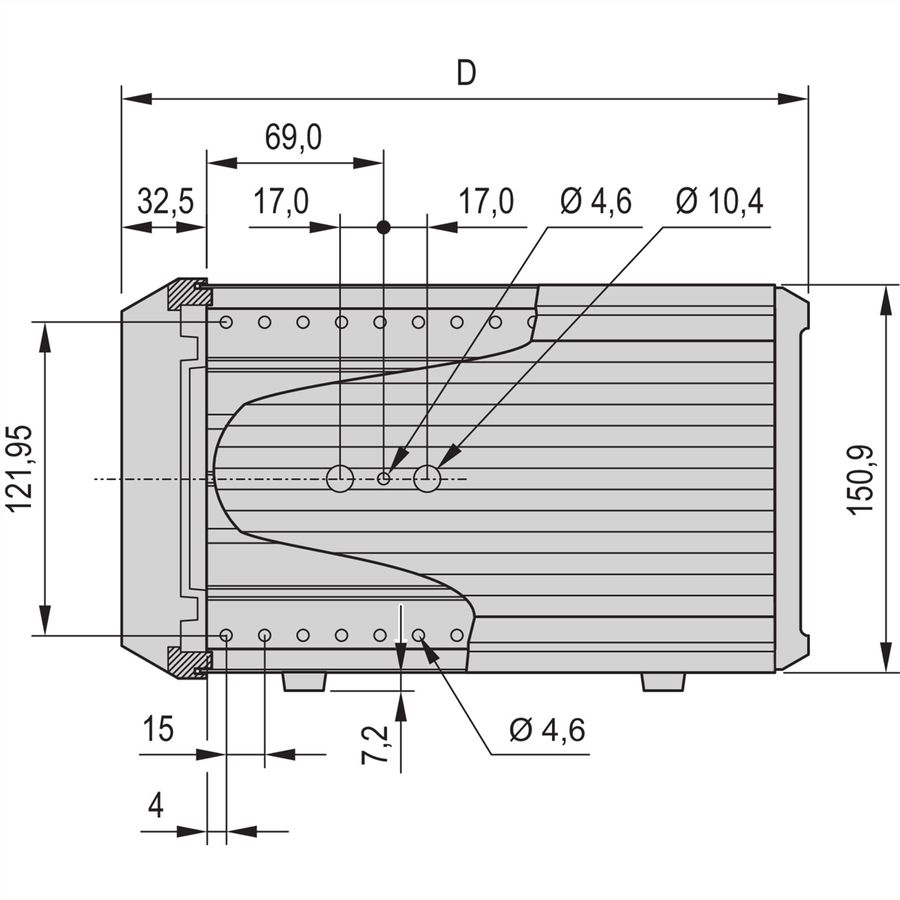 SCHROFF PROPAC PRO GEH.3HE 42TE 386T, Tischgehäuse mit vorkonfektionierten Ausbauteilen