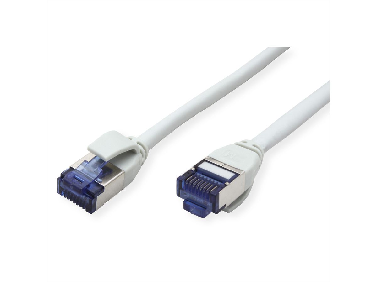 ROLINE Patchkabel Kat.6A (Class EA) S/FTP (PiMF), LSOH, PoE, grau, 0,3 m