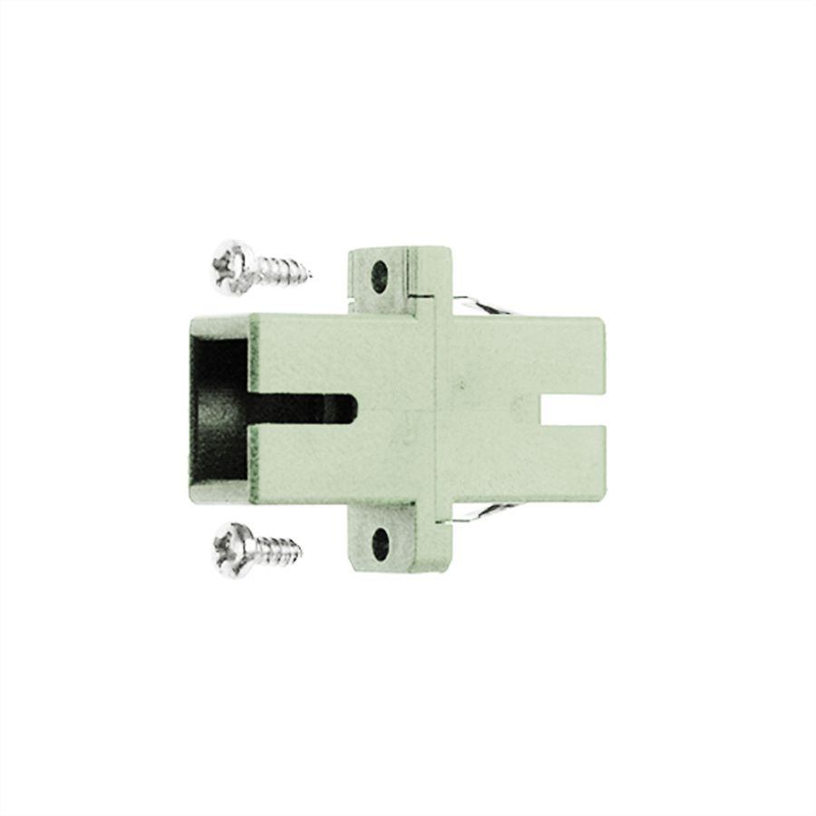 TELEGÄRTNER SC Kupplung, Multimode, Keramikhülse, Kunststoffgehäuse, beige