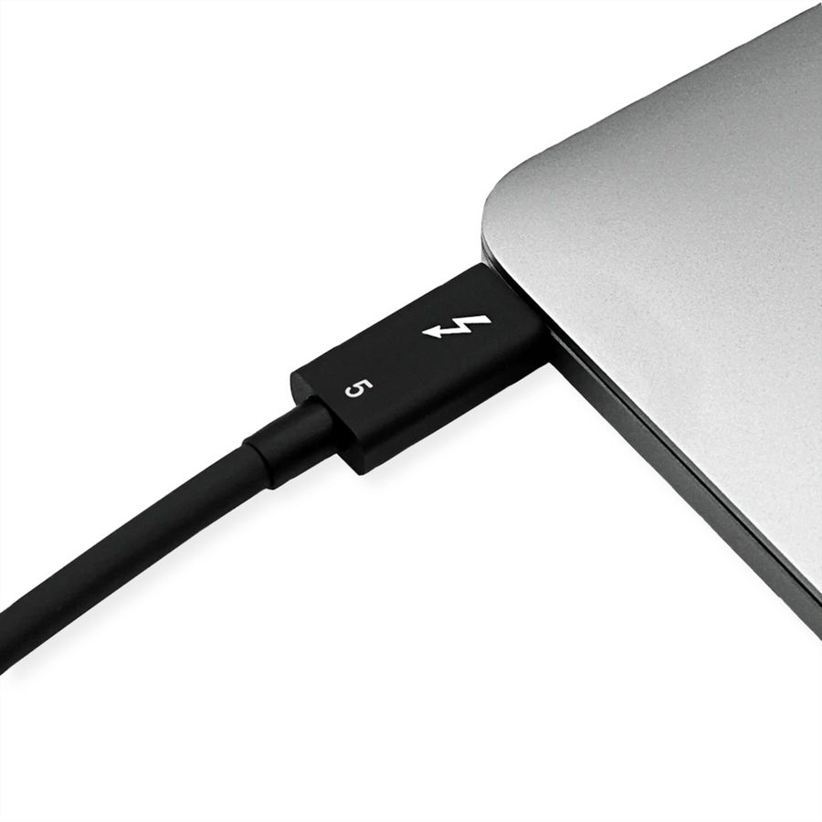 ROLINE Thunderbolt™ 5 Kabel, USB C-C, ST/ST, 8K UHD-2, 80Gbit/s, 240W, passiv, schwarz, 0,5 m