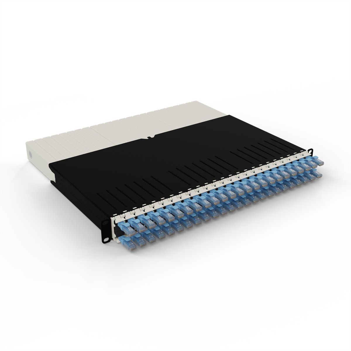 patchbox.one 8RU UTP blau Cat.6a 0,8m