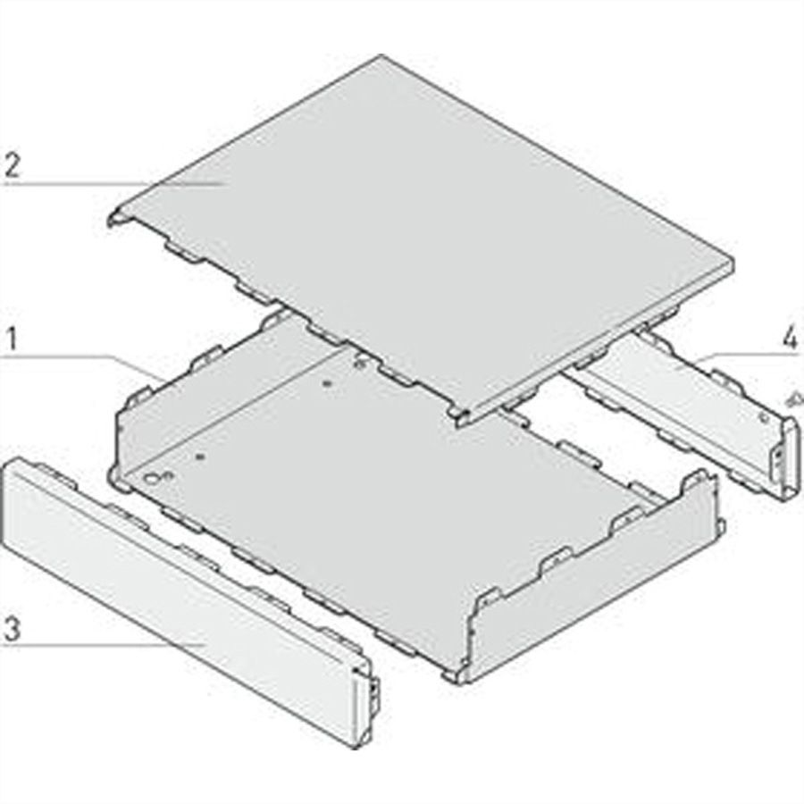 SCHROFF INTERSCALE M  44H 133B 133T, Modulares Tischgehäuse