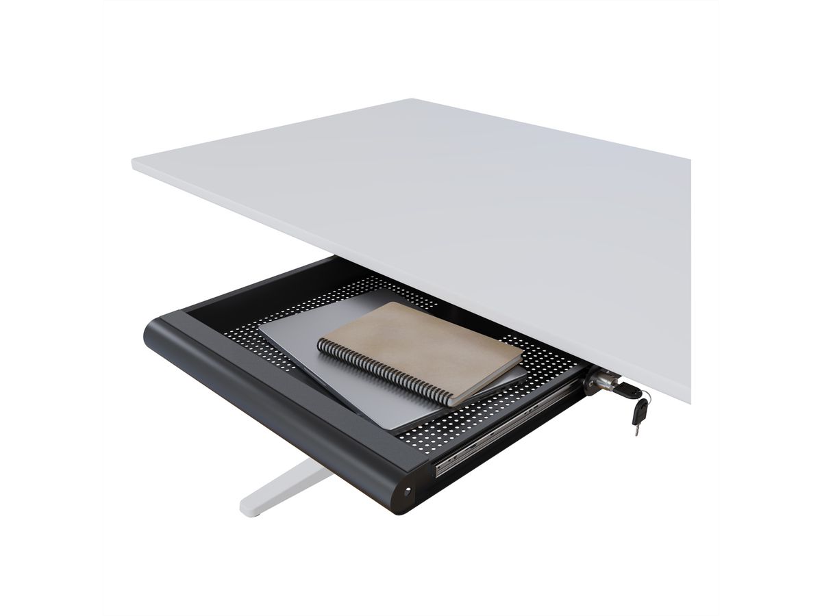 DATAFLEX Addit Laptop Sicherheits-Schublade, 623, für Laptops u.a. Geräte, schwarz