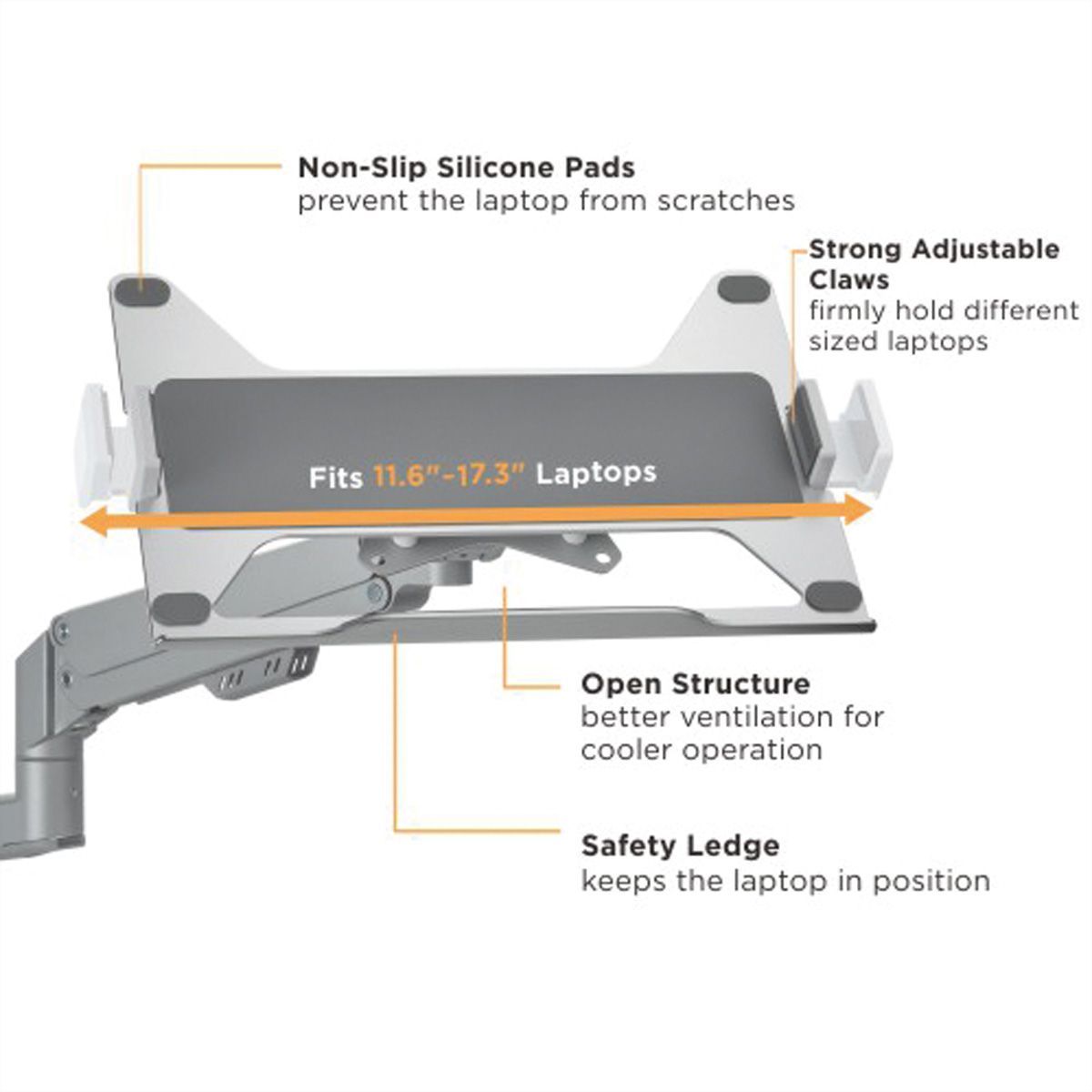 VALUE Universal Notebook-/Tablet-Halterung, VESA kompatibel, flexibel