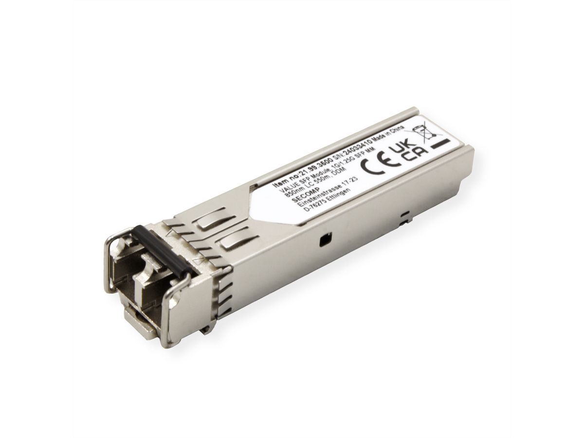 VALUE SFP Modul (MiniGBIC) SX/LC, 1/1,25G, Multimode 850nm, max. 550m