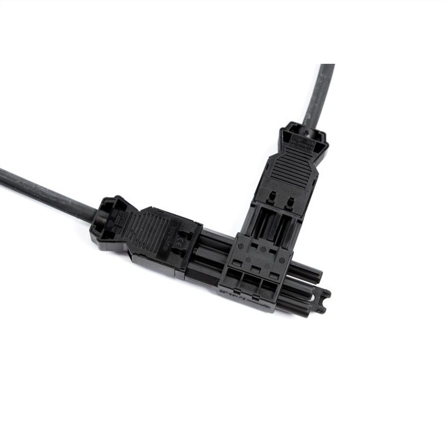 BACHMANN Verteilerblock WIELAND GST18 1xIn/2xOut, flach, schwarz