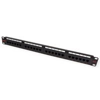 ROLINE Cat.5e (Class D) 19-Zoll-Patchpanel, 24 Ports, UTP, schwarz