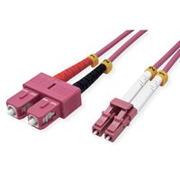 VALUE LWL-Kabel 50/125µm OM4, LC/SC, LSOH, violett, 3 m