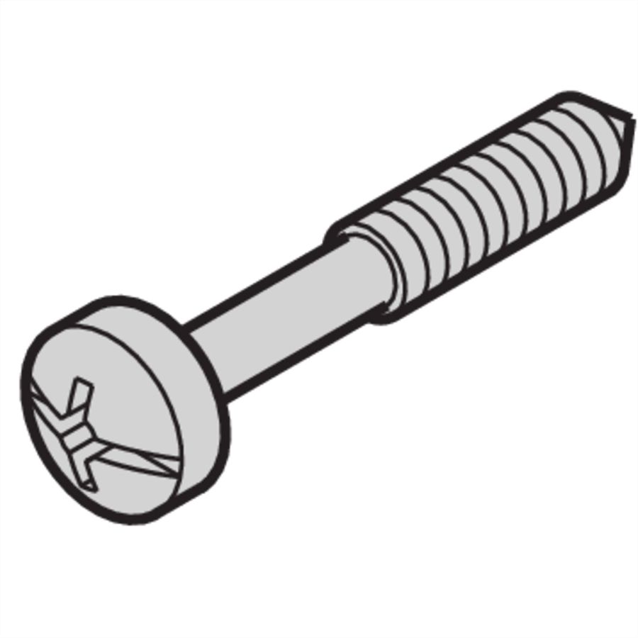SCHROFF Halsschraube mit Kreuzschlitz/Schlitz - HALSSCHR.M.KR.M2,5 SCHW.100S