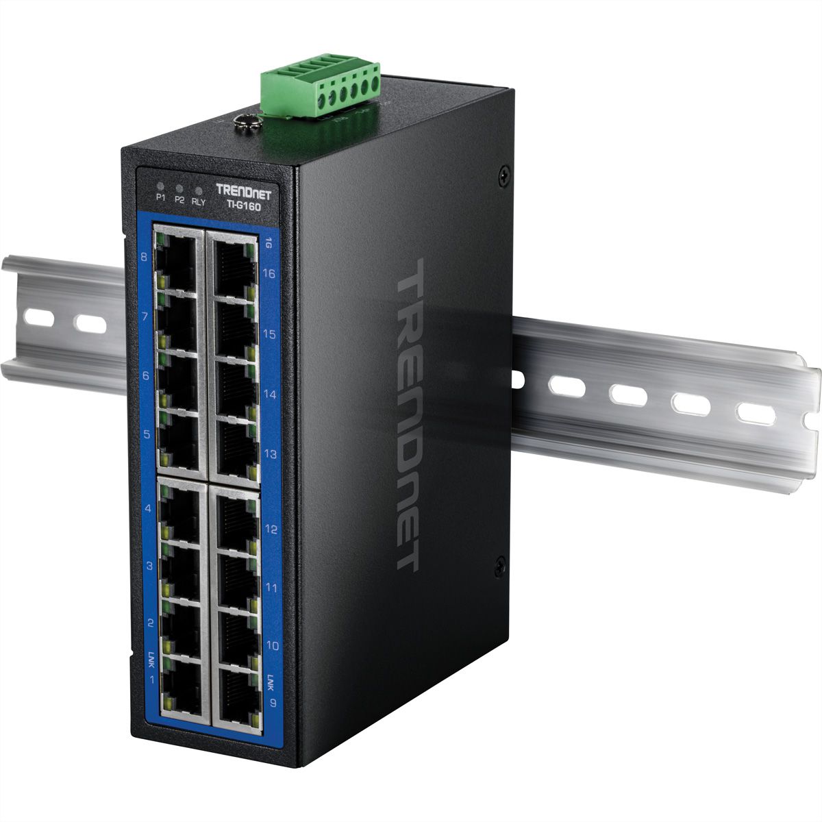 TRENDnet TI-G160 16-Port Gigabit Switch Industrial, DIN-Rail