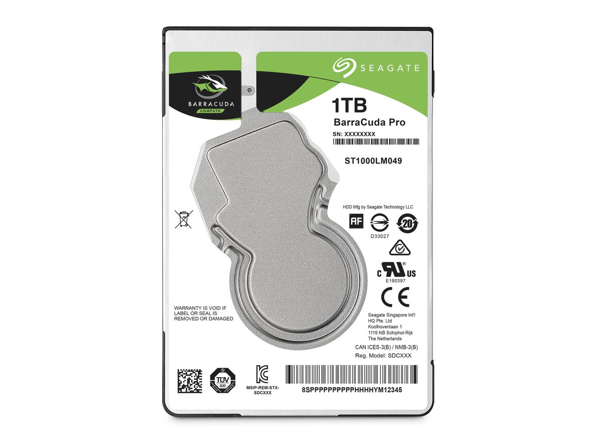 Seagate Barracuda Pro Interne Festplatte 1 TB 7200 RPM 128 MB 2.5" Serial ATA III
