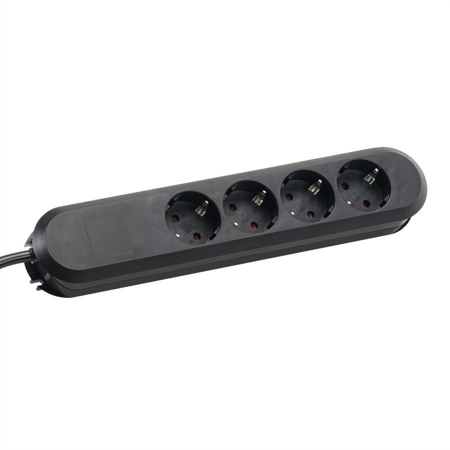 BACHMANN SMART Steckdosenleiste 4x CEE7/3 schwarz, Strom 1,5m CEE7/7