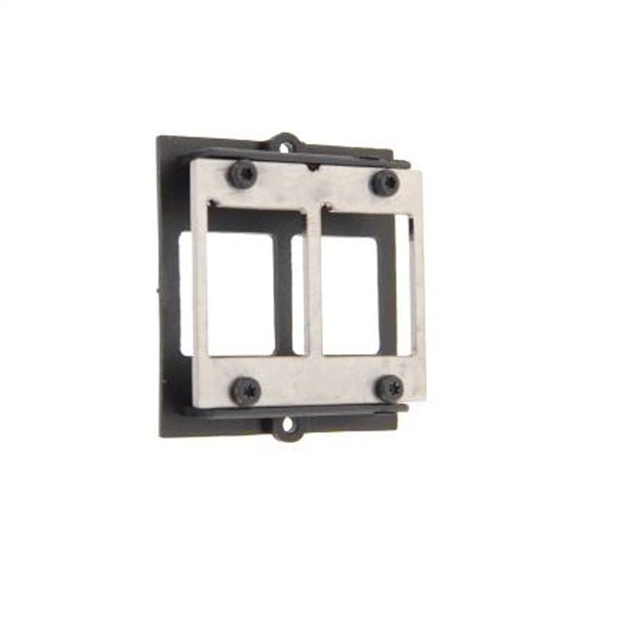 BACHMANN Custom Modul Rahmen für 2x Keystone, mit Metallhalterung, schwarz