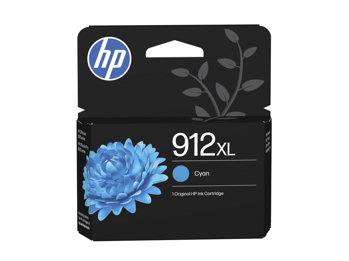 HP 912XL Cyan Original Druckerpatrone mit hoher Reichweite