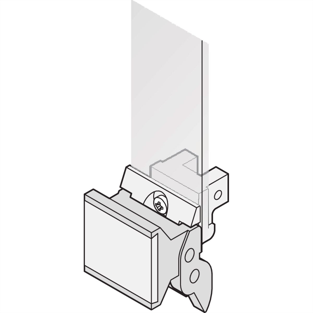 SCHROFF Aushebegriff in Trapezform, Typ 2 - TRAPEZGRIFF LP RAL7035 10STK