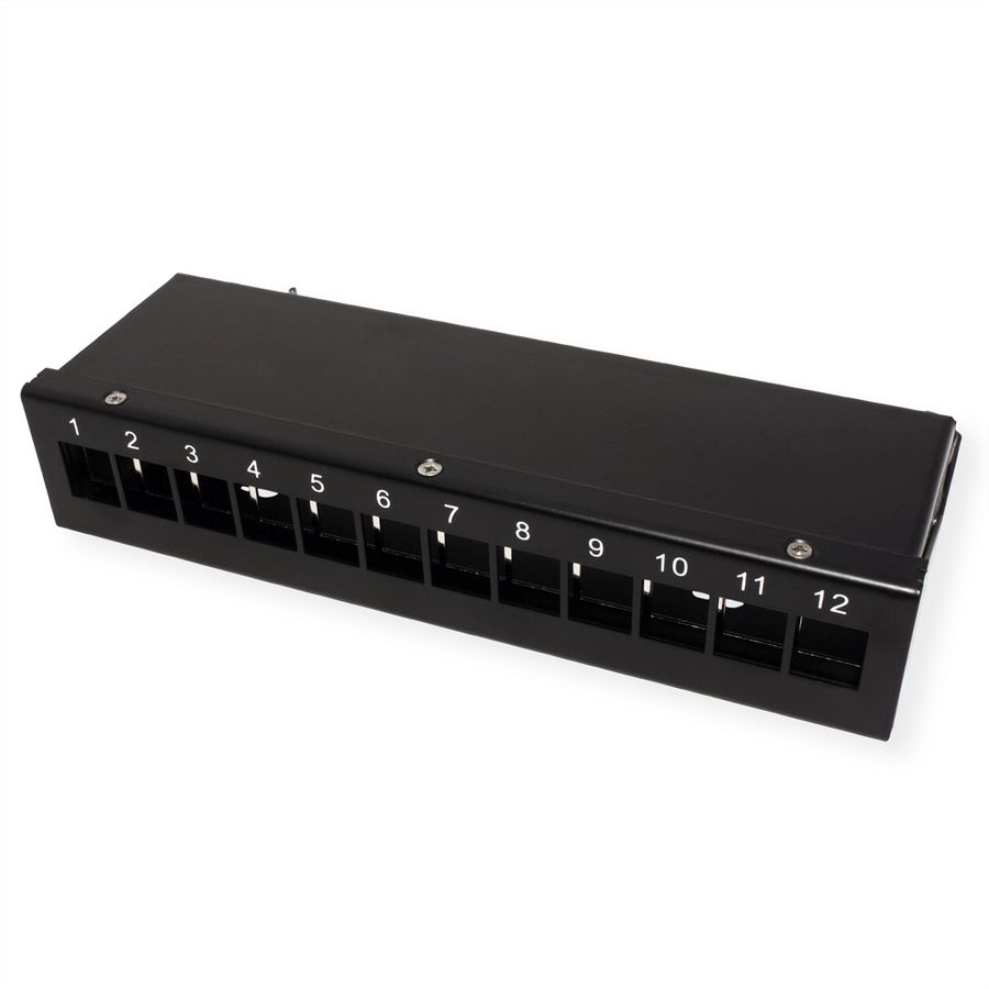 VALUE Keystone-Modulträger, 12-Port, schwarz
